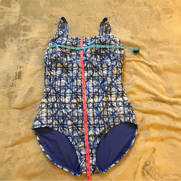 SPEEDO blue white one piece Women's Swimsuit Size 16 - Picture 11 of 11